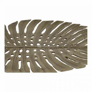 Gouden schaal bladvorm 30x36x5 cm